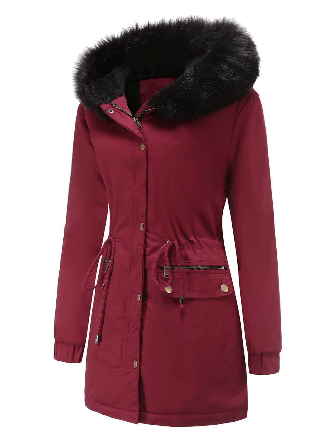 1950s Solid Zipper Fur Trimmed Coat — vintage elegance for the modern woman