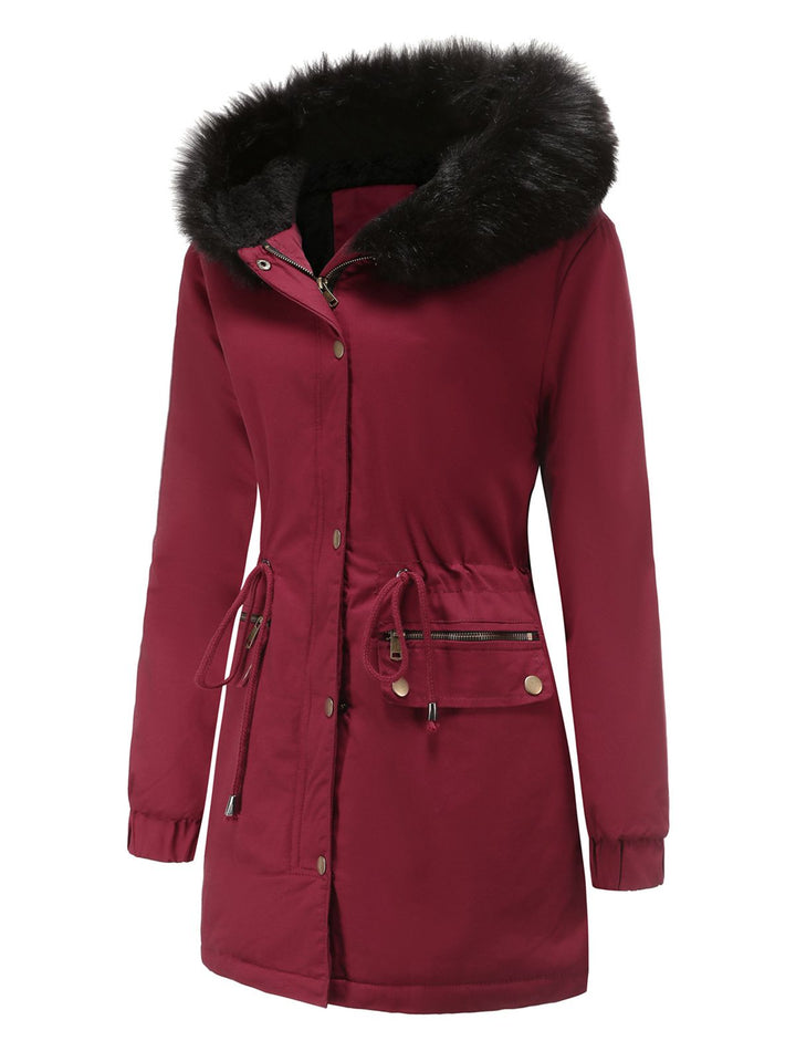 1950s Solid Zipper Fur Trimmed Coat — vintage elegance for the modern woman