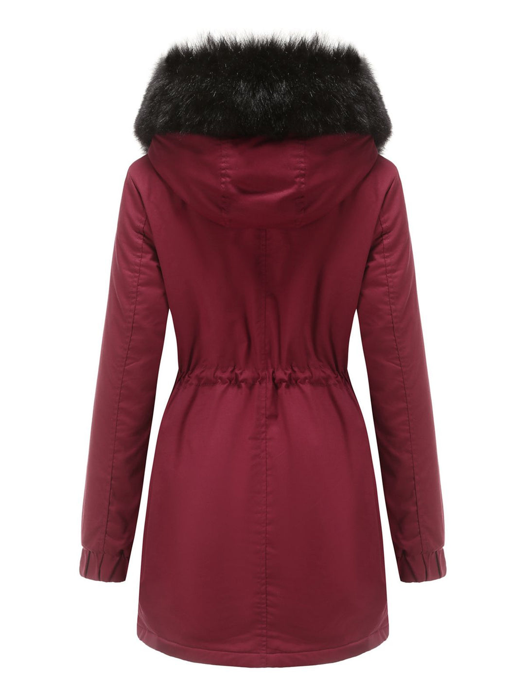 1950s Solid Zipper Fur Trimmed Coat: timeless style reimagined