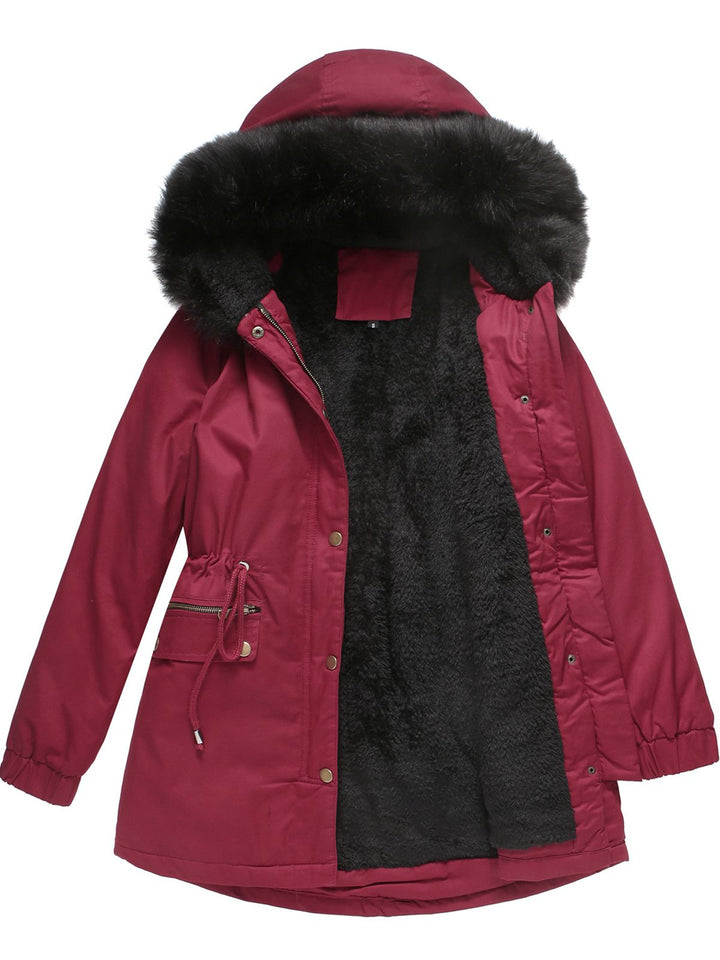 1950s Solid Zipper Fur Trimmed Coat — vintage elegance for the modern woman