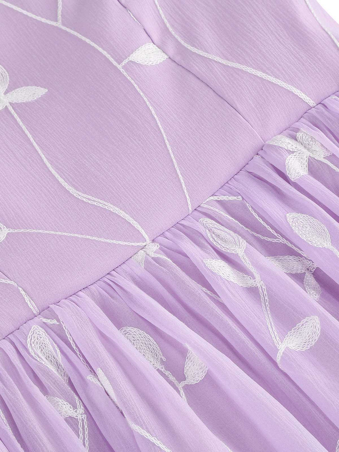 1950s Spaghetti Strap Bow Leaves Mesh Dress — the kind of 1950s dress that makes strangers smile