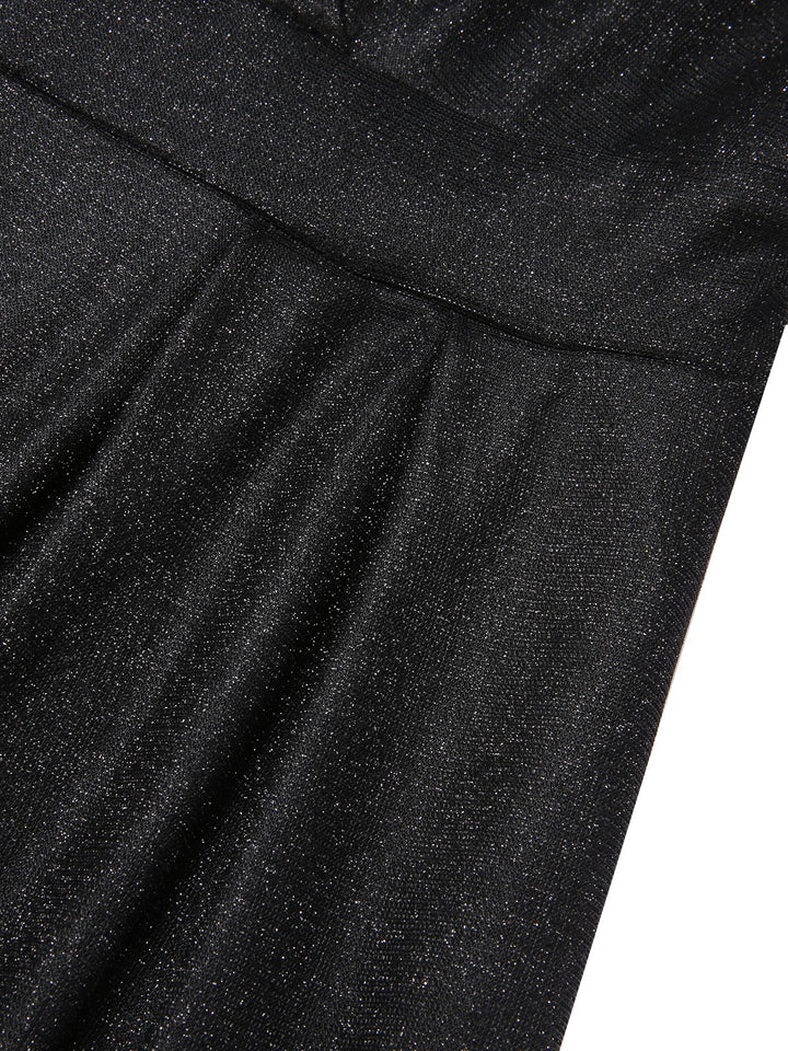 1950s Spaghetti Strap Deep V-Neck Jumpsuit — 1950s style that transcends decades