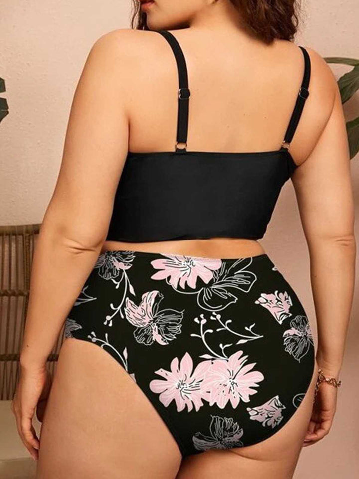 Spaghetti Strap Floral Swimsuit: Riviera elegance, reimagined for her