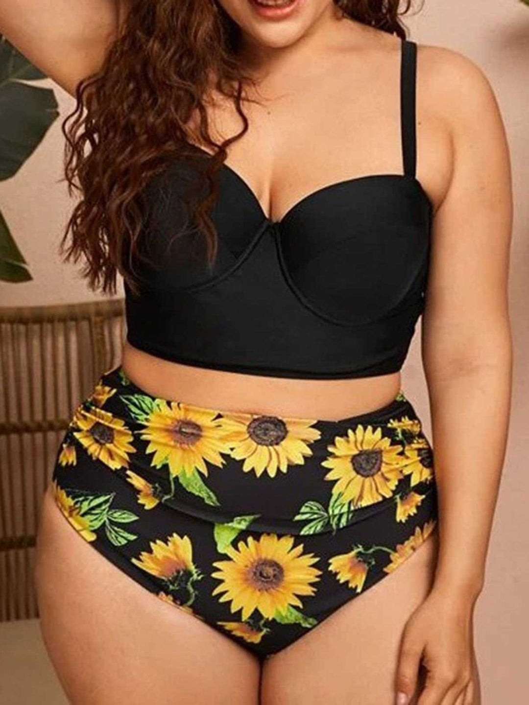 Spaghetti Strap Floral Swimsuit — poolside glamour meets sun-drenched confidence