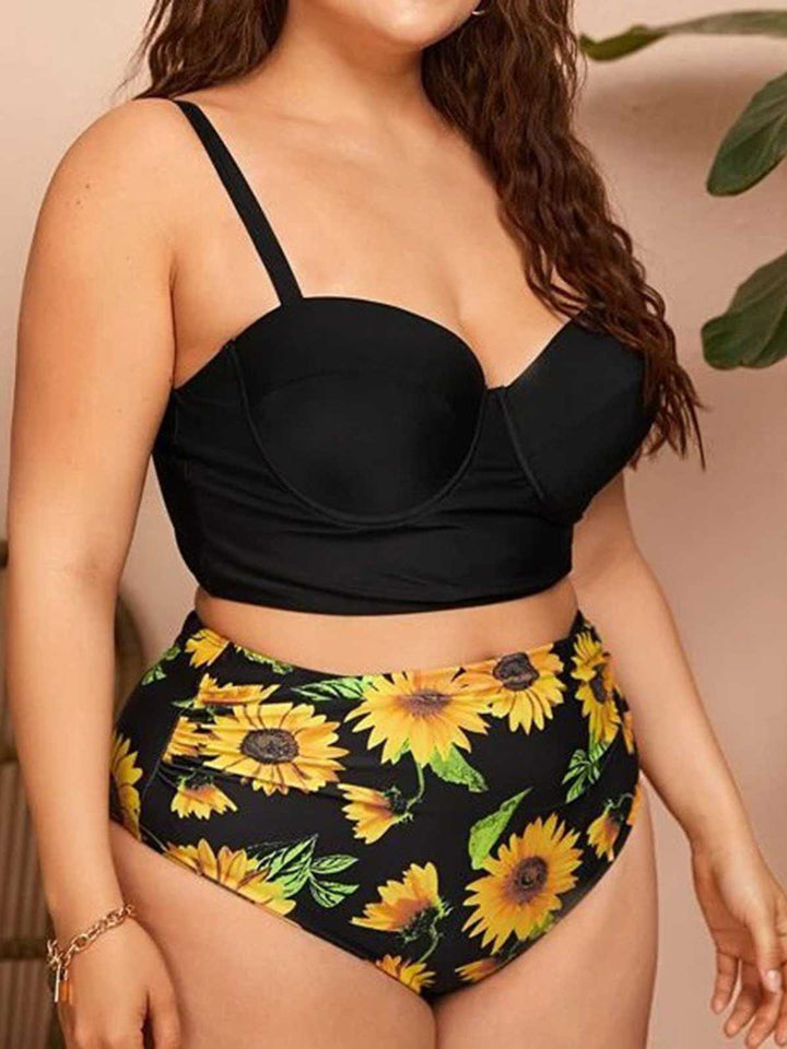 Spaghetti Strap Floral Swimsuit: Riviera elegance, reimagined for her