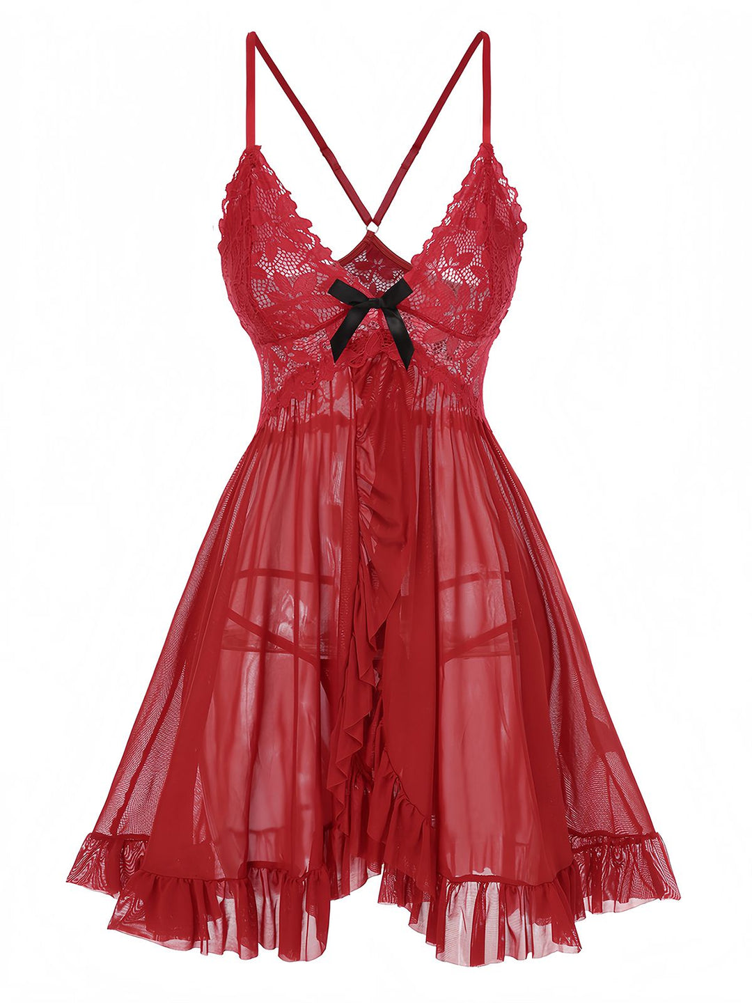 Spaghetti Strap Lace Sheer | | vintage dress, retro fashion