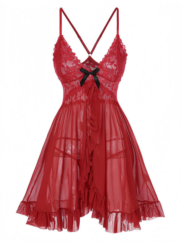 Spaghetti Strap Lace Sheer | | vintage dress, retro fashion