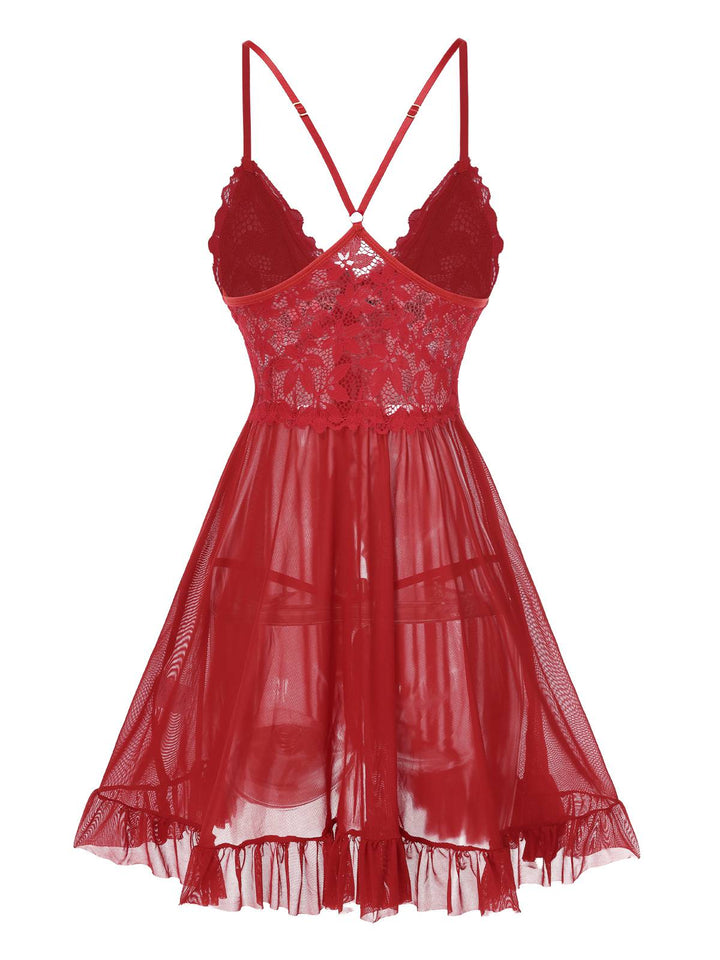 Spaghetti Strap Lace Sheer | | vintage dress, retro fashion