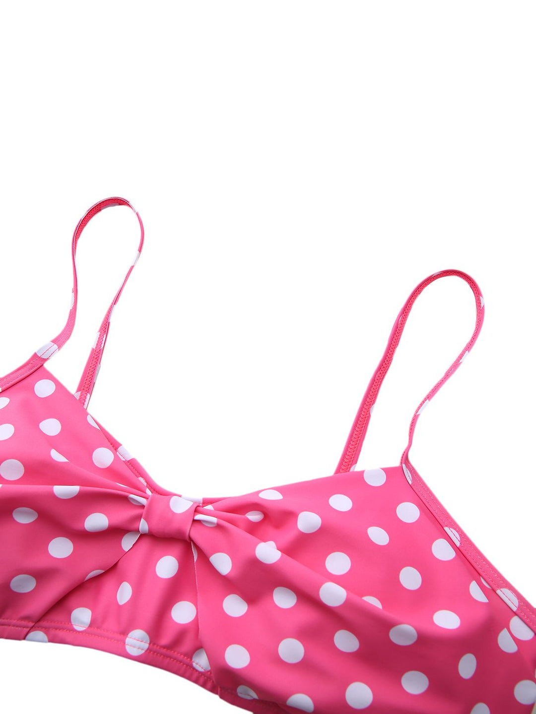 1950s Spaghetti Strap Polka Dot Striped Bow Bikini Set - vintage fashion, retro style