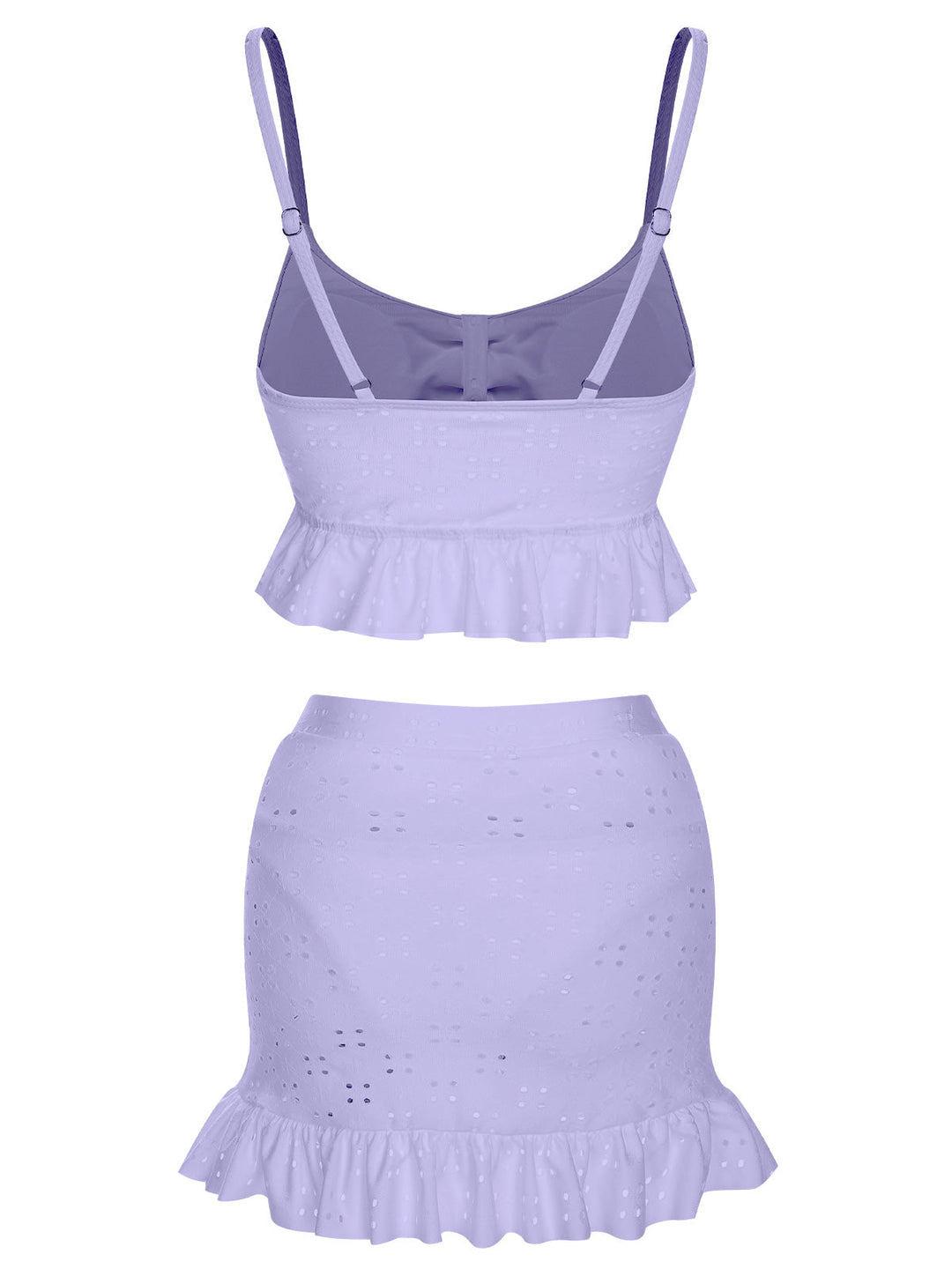 1950s Spaghetti Strap Solid Ruffles Swimsuit &amp; Cover-Up, vintage swimsuit, pin-up swimwear - perfect for women who love vintage and retro fashion