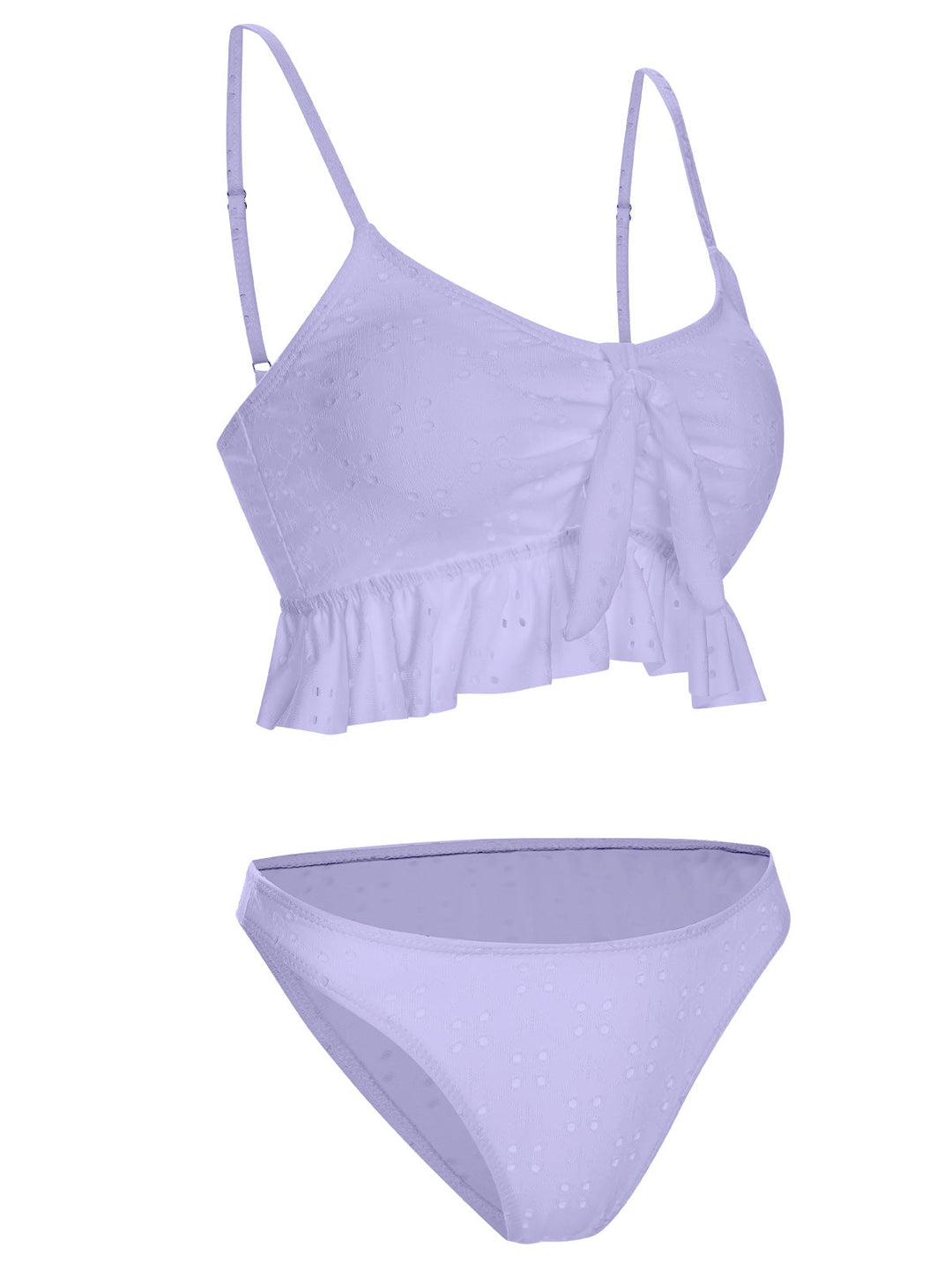 1950s Spaghetti Strap Solid Ruffles Swimsuit &amp; Cover-Up, vintage swimsuit, pin-up swimwear - perfect for women who love vintage and retro fashion