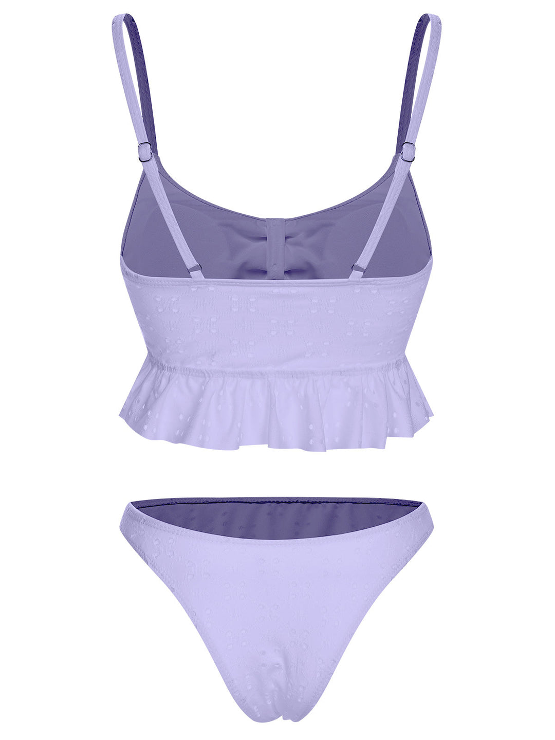 1950s Spaghetti Strap Solid Ruffles Swimsuit &amp; Cover-Up, vintage swimsuit, pin-up swimwear - perfect for women who love vintage and retro fashion