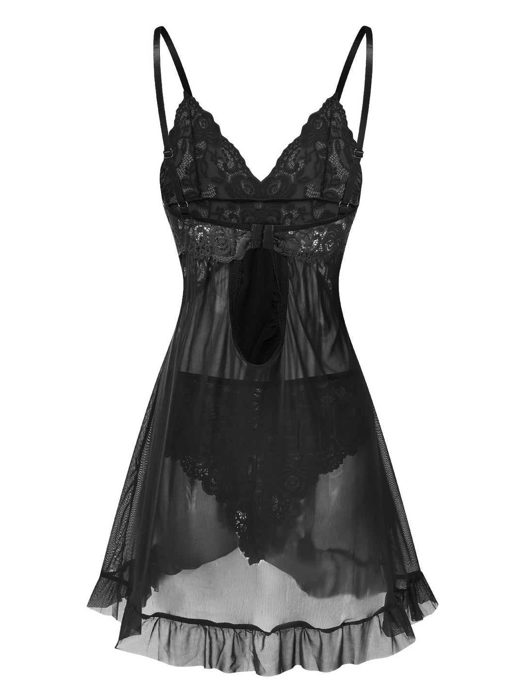 Spaghetti Straps Lace Sheer | | vintage dress, retro fashion