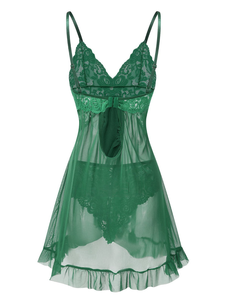 Spaghetti Straps Lace Sheer | | vintage dress, retro fashion