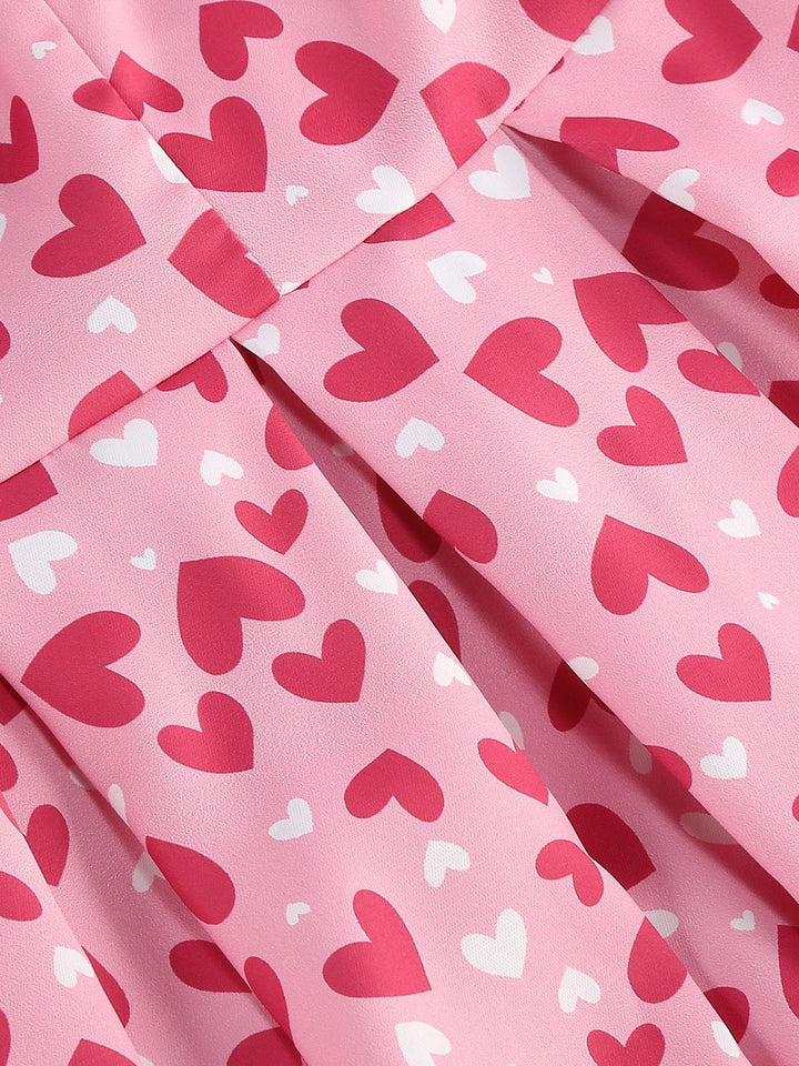 1950s Square Neck Heart Dots Dress — a 1950s silhouette that turns sidewalks into runways