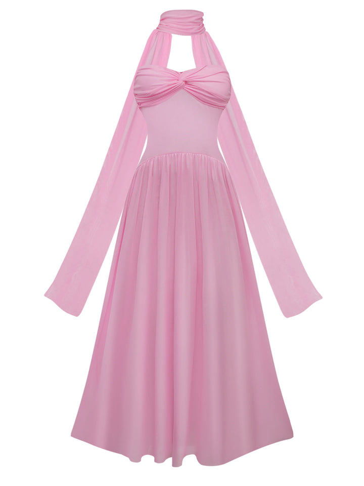 1950s Strapless Halter Neck Dress - vintage dress, retro fashion, rockabilly