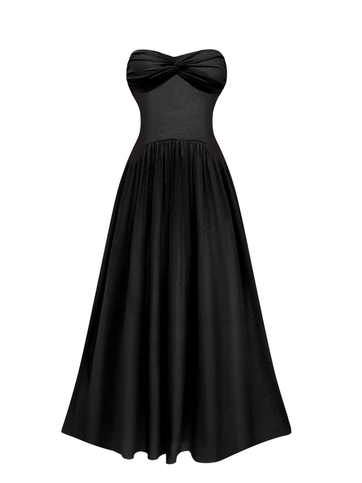 1950s Strapless Halter Neck Dress - vintage dress, retro fashion, rockabilly