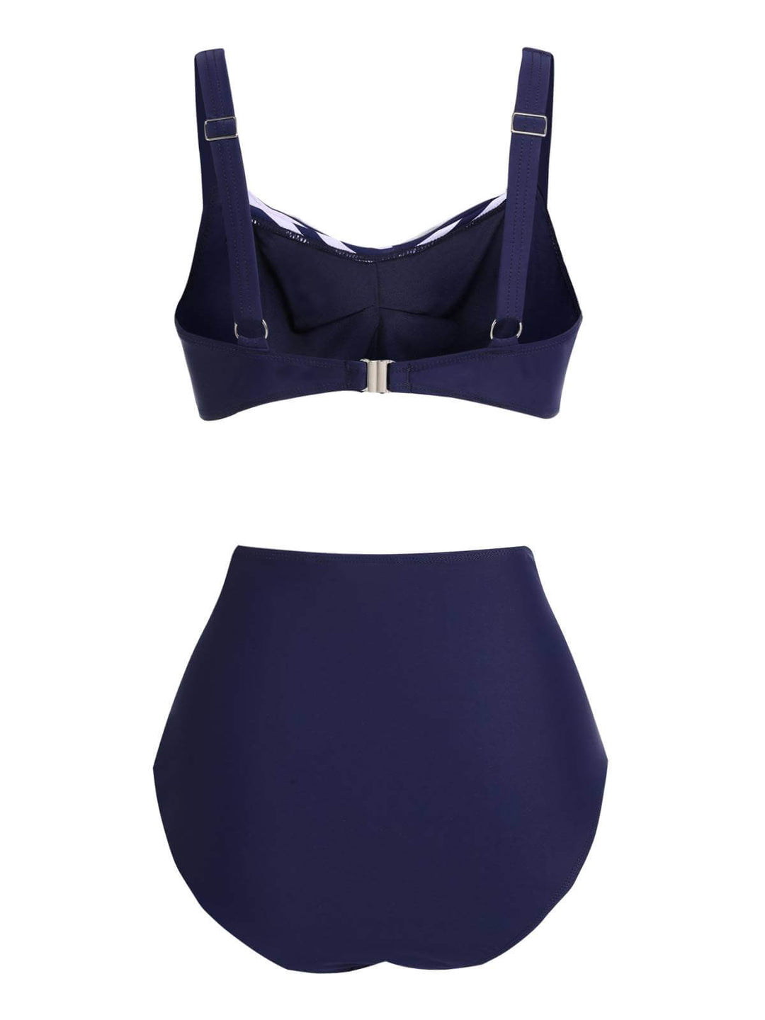 1950s Stripe Twisted Patchwork Strap Swimsuit: timeless style reimagined