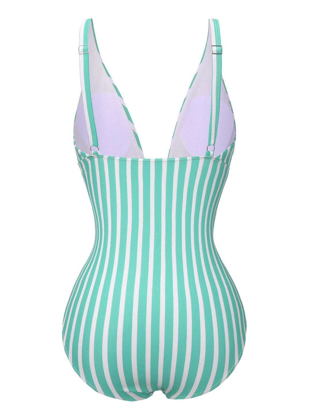 1950s Stripes Spaghetti Strap One-Piece Swimsuit — 1950s poolside glamour meets sun-drenched confidence