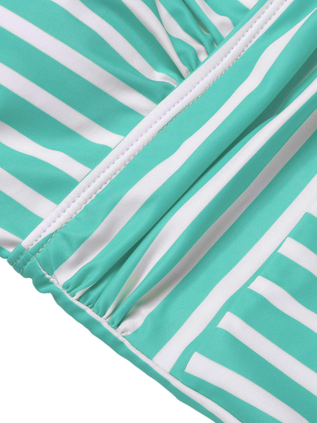 1950s Stripes Spaghetti Strap One-Piece Swimsuit, vintage swimsuit, pin-up swimwear - perfect for women who love vintage and retro fashion