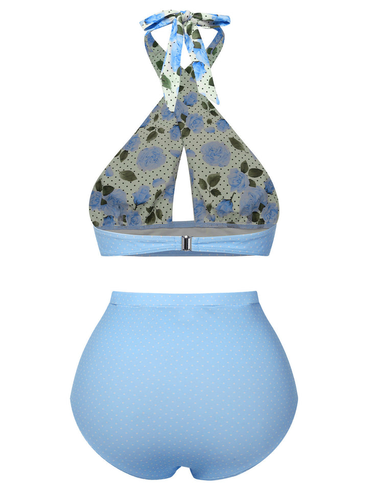 1950s Sunflower Cross Halter Swimsuit — because 1950s glamour never goes out of style