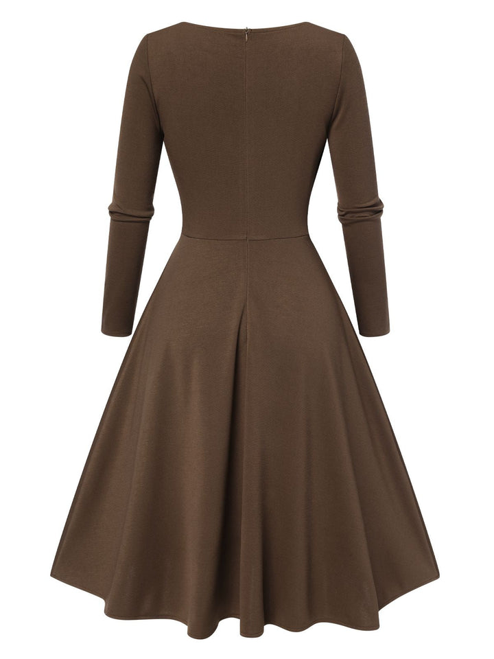 1950s Sweetheart Plaid Patchwork Dress, classic 1950s style elegant fashion - Image 22