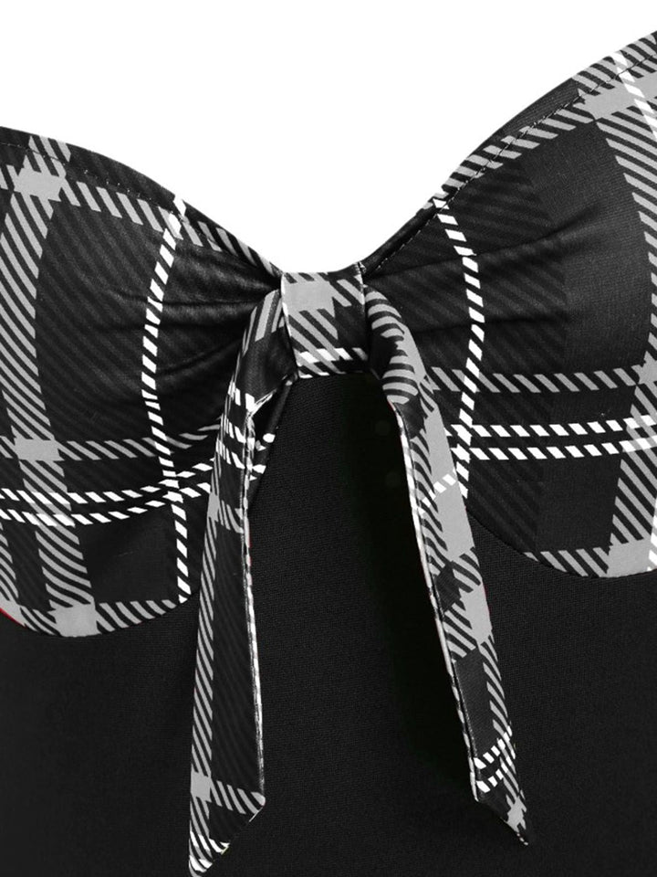 1950s Sweetheart Plaid Patchwork Dress: timeless style reimagined