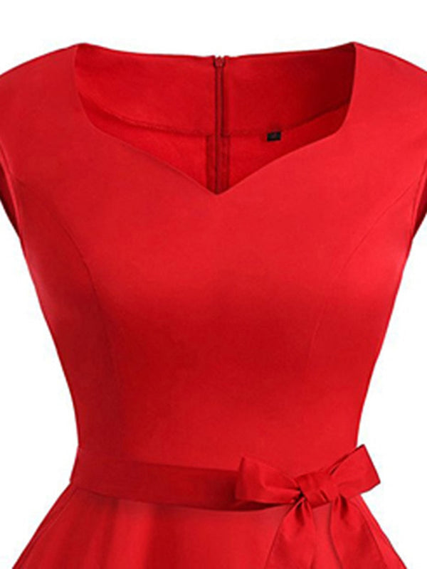 1950s Sweetheart Swing Dress, classic 1950s style elegant retro fashion - Image 2