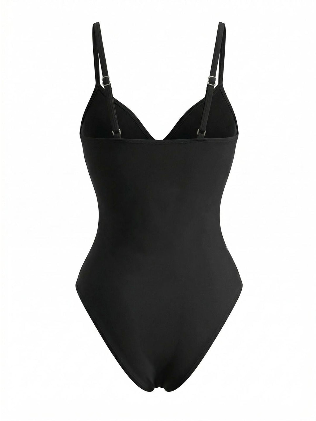 Black 1950s Spaghetti Strap 3D Cherry One-Piece Swimsuit - vintage swimsuit, pin-up style, classic black