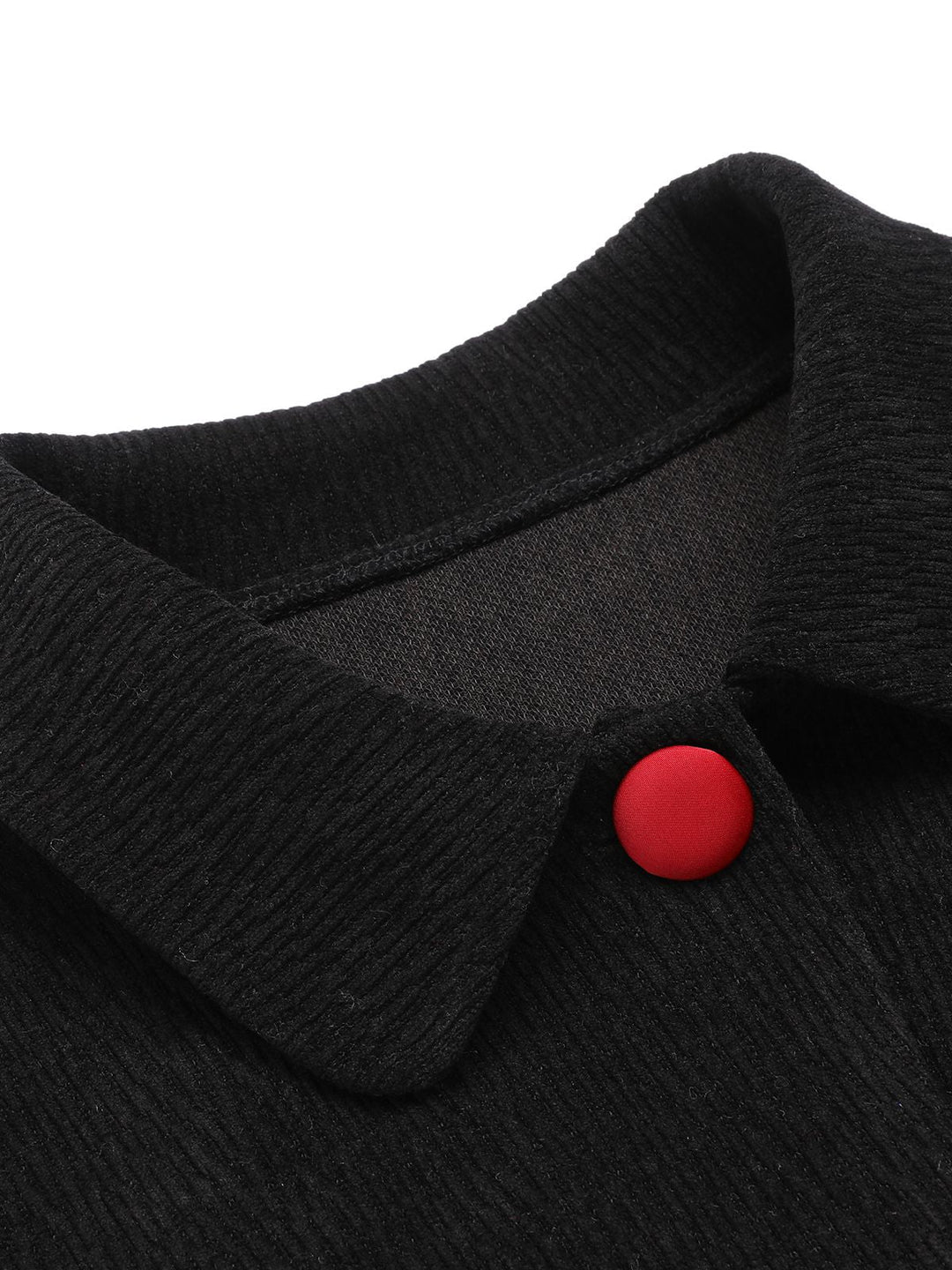 Black 1950s Textured Knitted Crop Jacket: timeless style reimagined