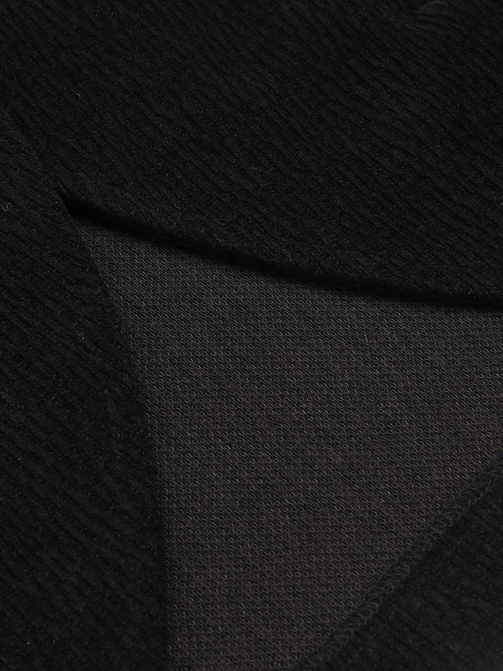Black 1950s Textured Knitted Crop Jacket — vintage elegance for the modern woman