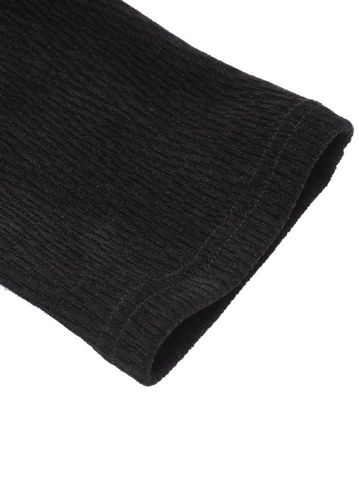 Black 1950s Textured Knitted Crop Jacket: timeless style reimagined