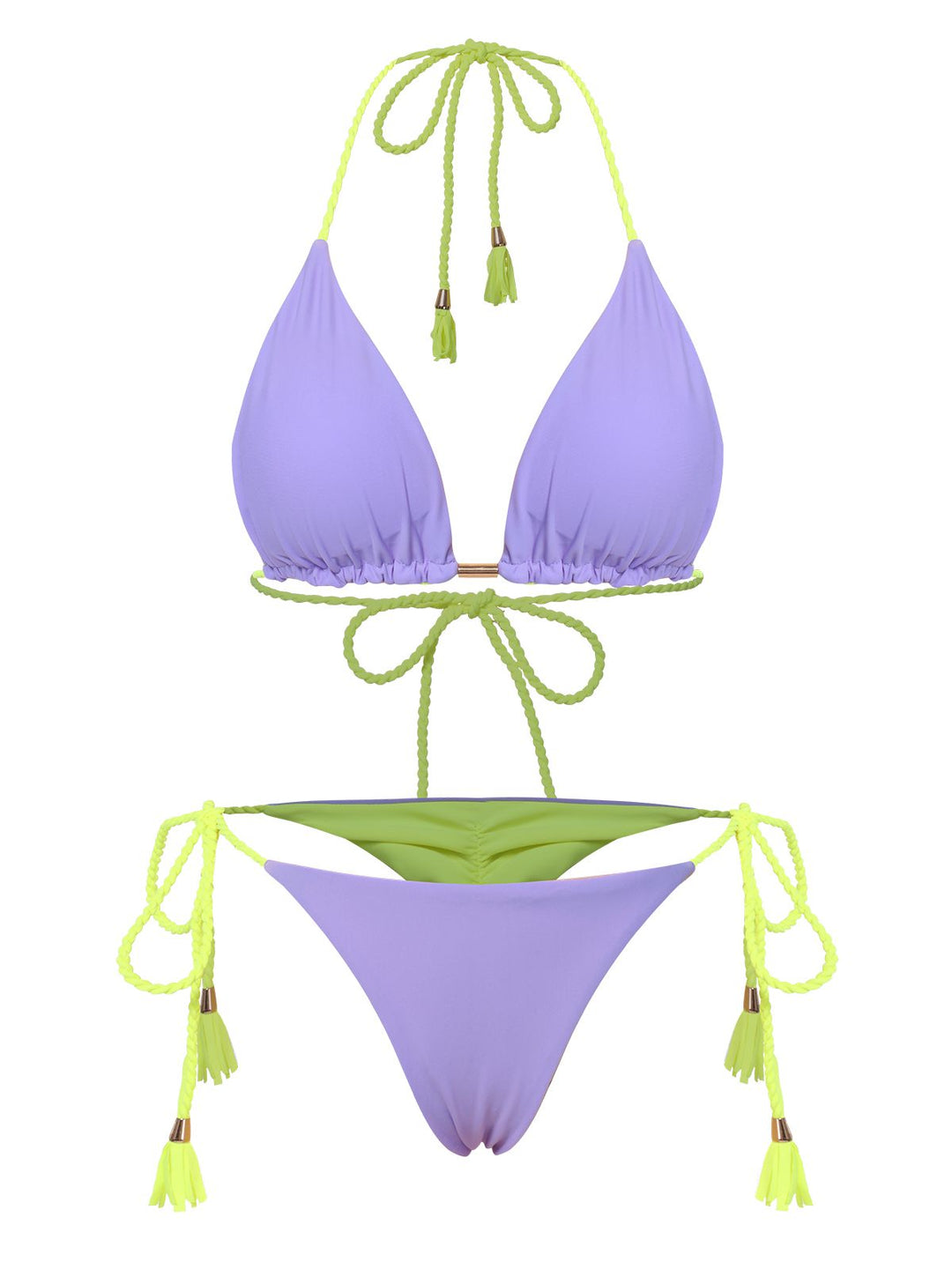 1950s Tie Back Backless Braided Bikini Set, vintage swimsuit, pin-up swimwear - perfect for women who love vintage and retro fashion
