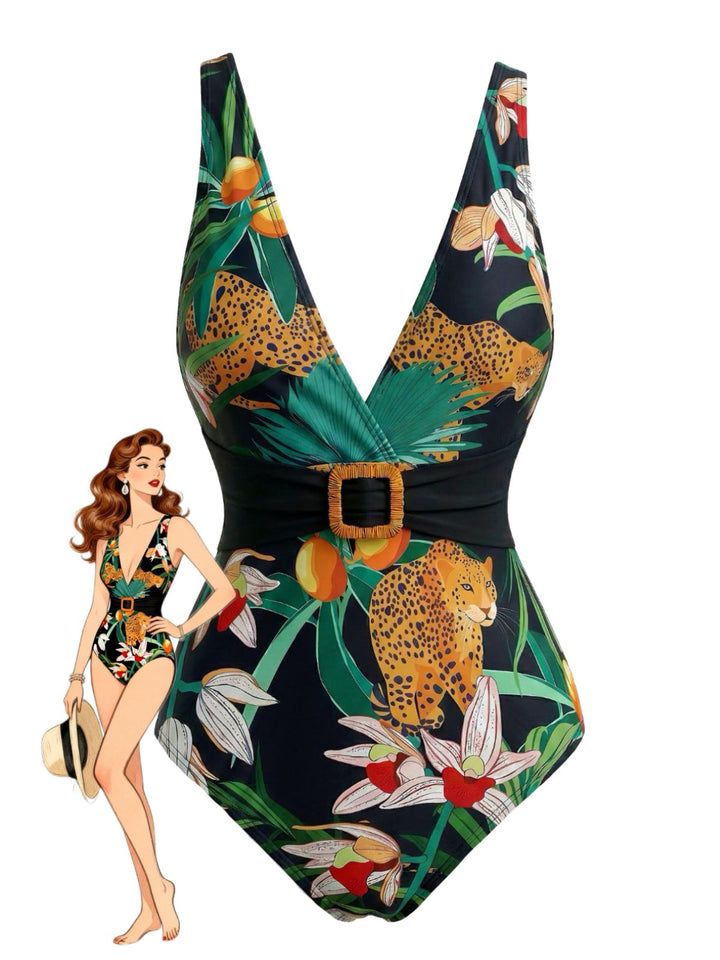 Print Vintage One Piece One Piece Swimsuit