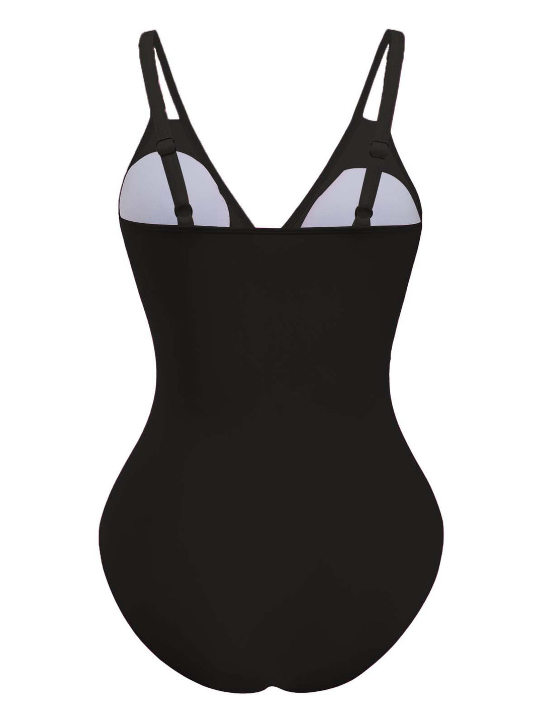 1950s V-Neck Color Patchwork One-Piece Swimsuit: beautiful vintage swimwear, retro swimsuit, pin-up style with timeless appeal