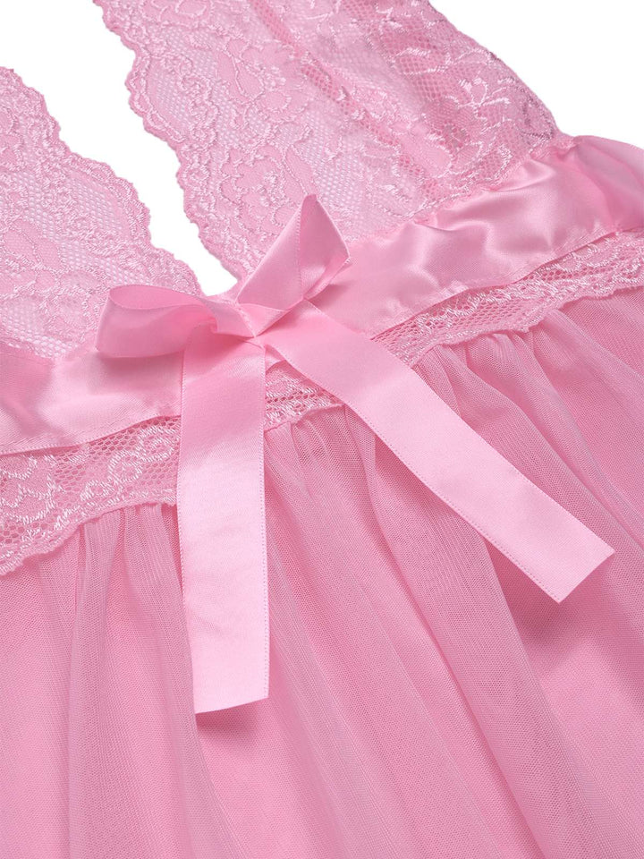 VNeck Halter Lace Sheer | | vintage dress, retro fashion
