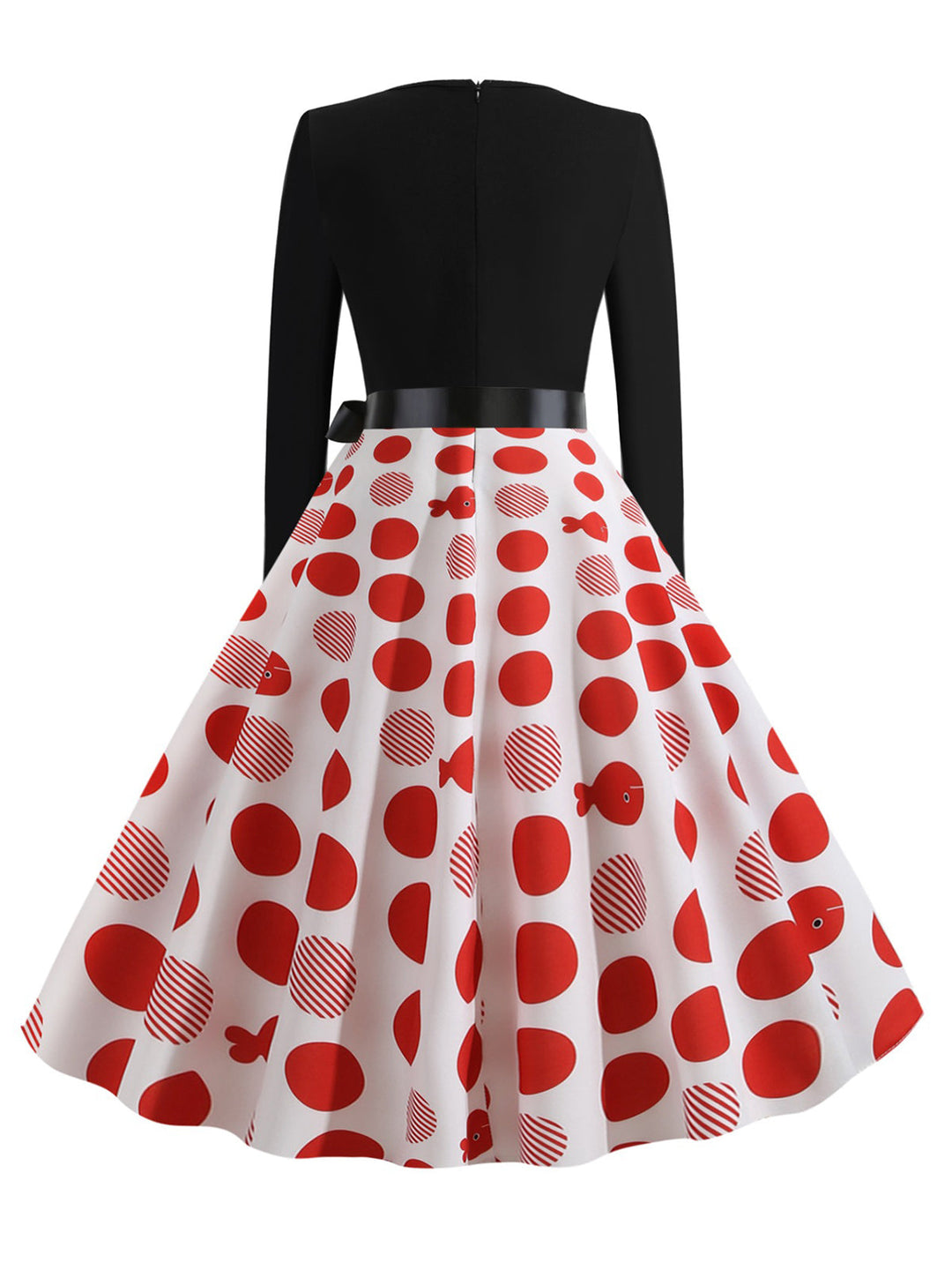 1950s V-Neck Long Sleeves Plaid Swing Dress, vintage dress, retro fashion, rockabilly, pin-up fashion - perfect for women who love vintage and retro fashion