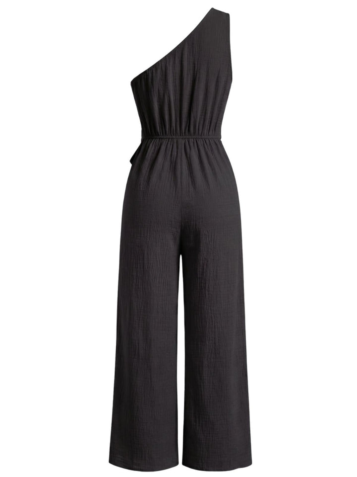 1950s Vacation Belted Wide Leg Jumpsuit - vintage jumpsuit, retro fashion