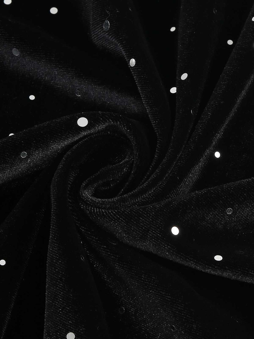 1950s Velvet Sparkling Solid A-Line Dress — a 1950s silhouette that turns sidewalks into runways