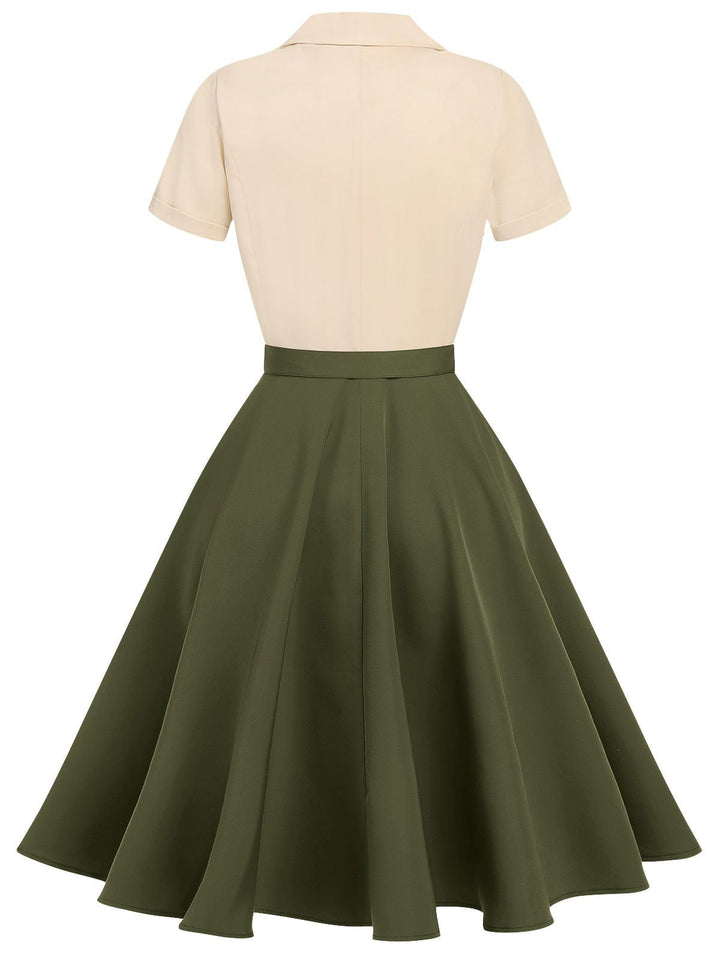 Snow White Style Button 1950s Dress, classic 1950s style elegant retro fashion - Image 10