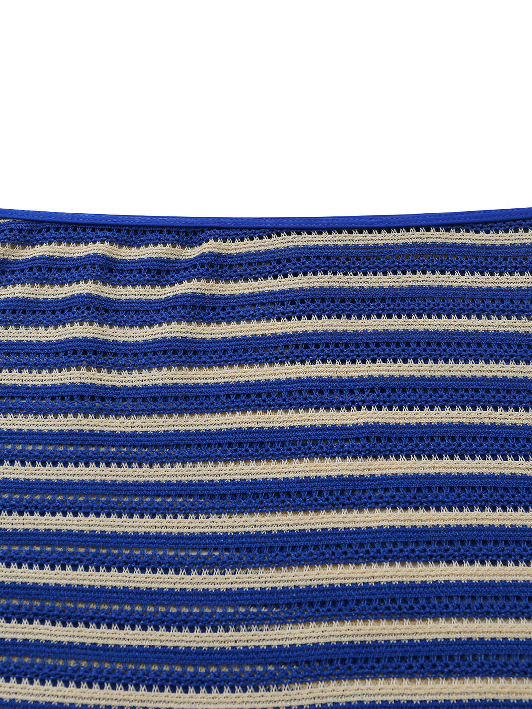 3PCS Blue 1960s Halter Striped Bikini Set &amp; Cover Up - vintage fashion, retro style