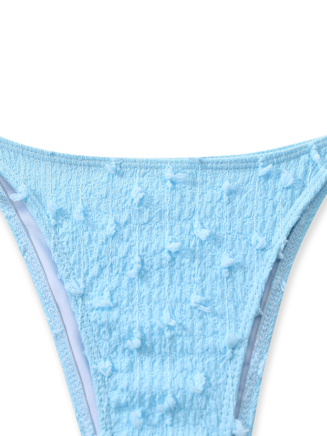 3PCS Sky Blue 1960s Triangle Bikini &amp; Tie Shorts Set - vintage fashion, retro style