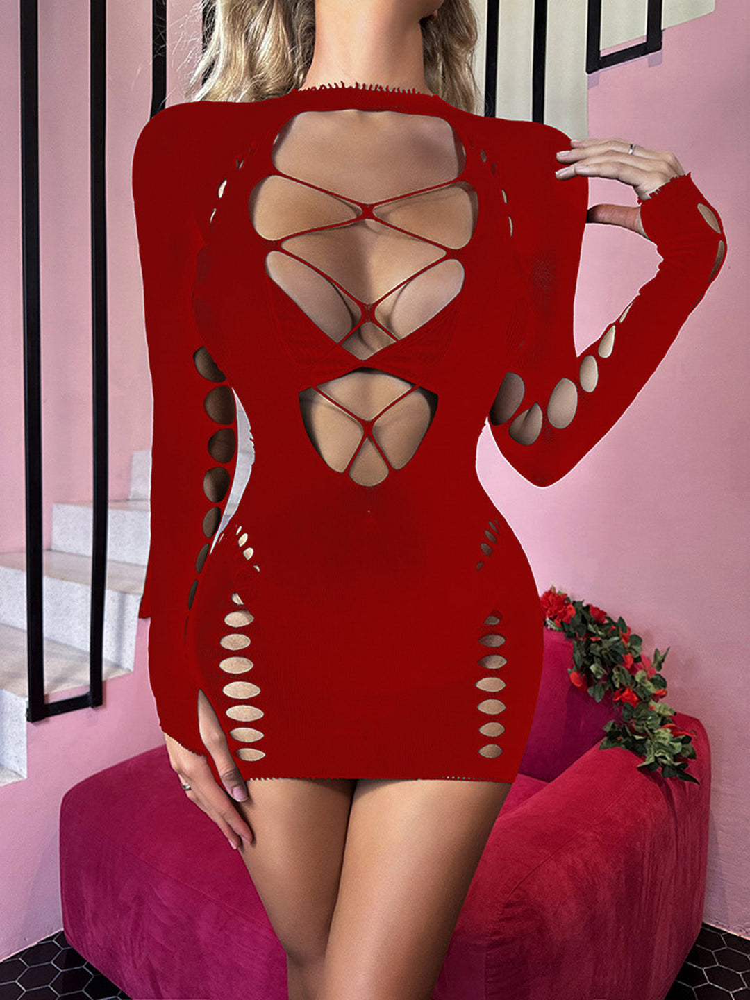 Bodycon Long Sleeve One Piece Sleepwear 9