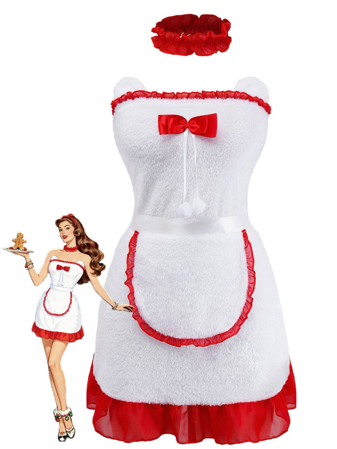 Bow Bell Fluffy Tail Bunny Nightgown - vintage nightgown, retro sleepwear