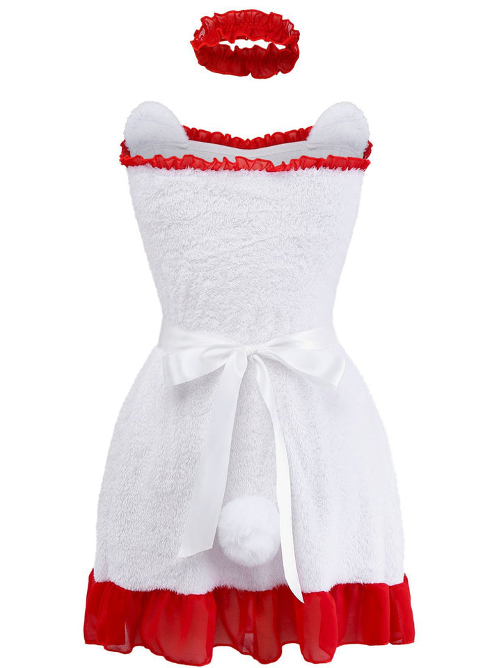 Bow Bell Fluffy Tail Bunny Nightgown - vintage nightgown, retro sleepwear