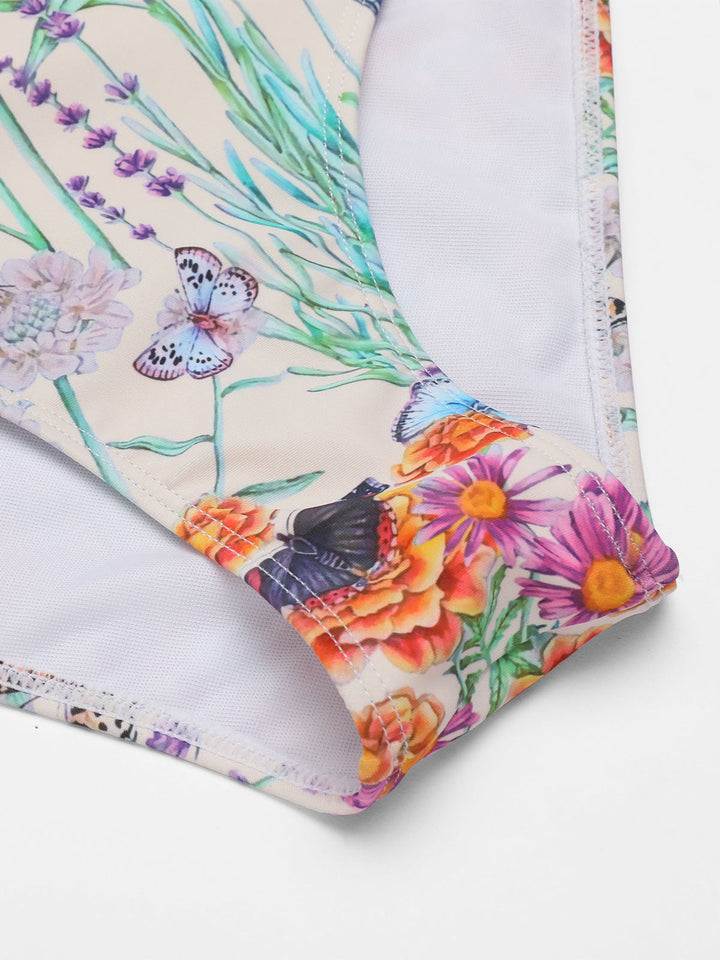 1960s Butterfly Halter One-Piece Bikini Set - vintage fashion, retro style