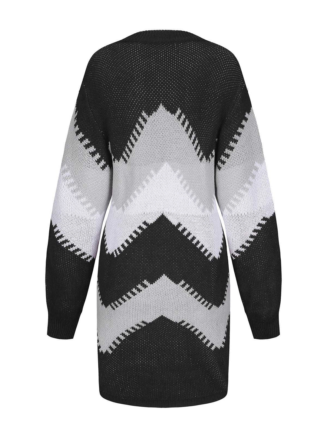 1960s Colorblock Knit Sweater Dress - vintage dress, retro fashion