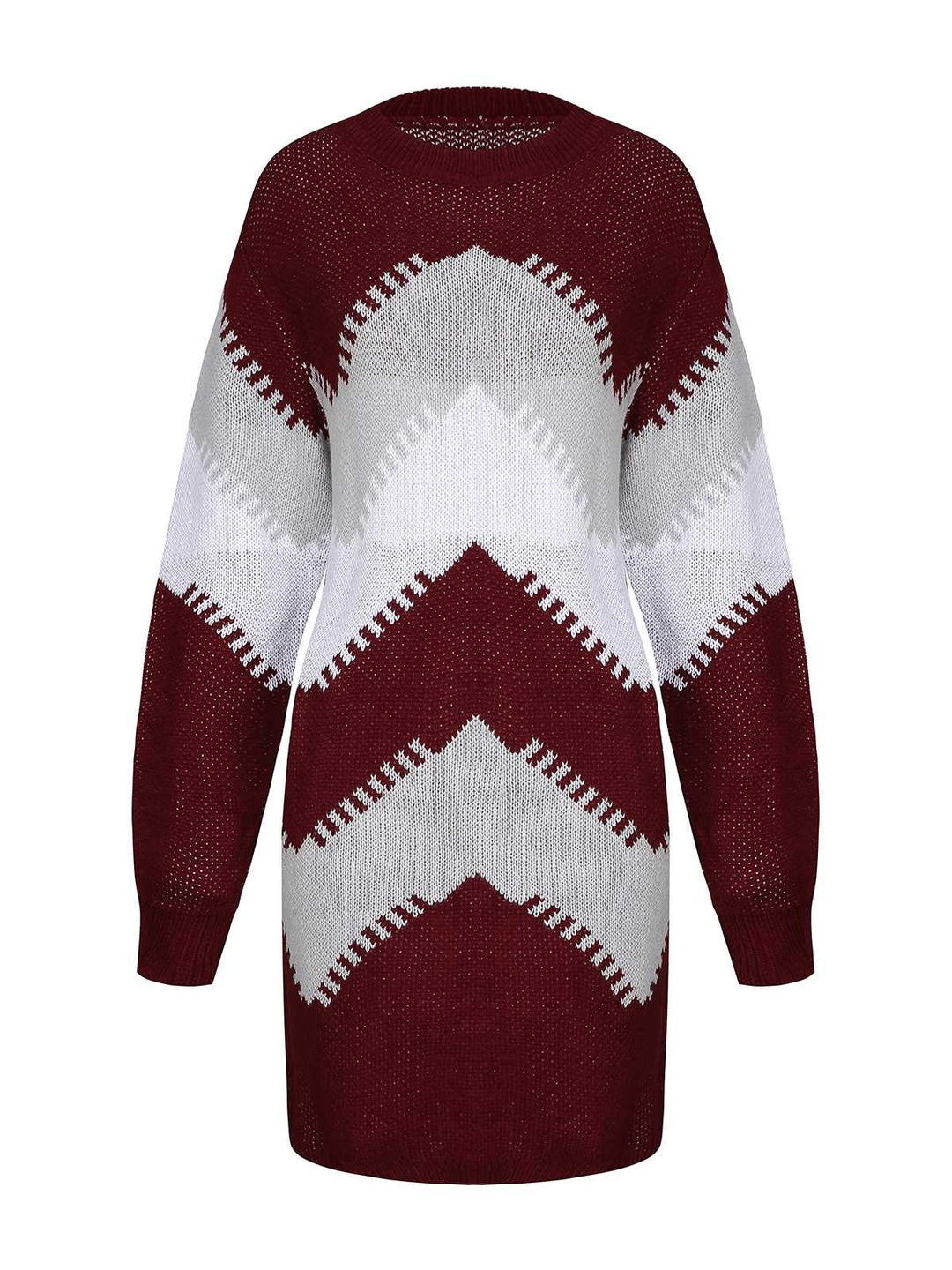 1960s Colorblock Knit Sweater Dress - vintage dress, retro fashion