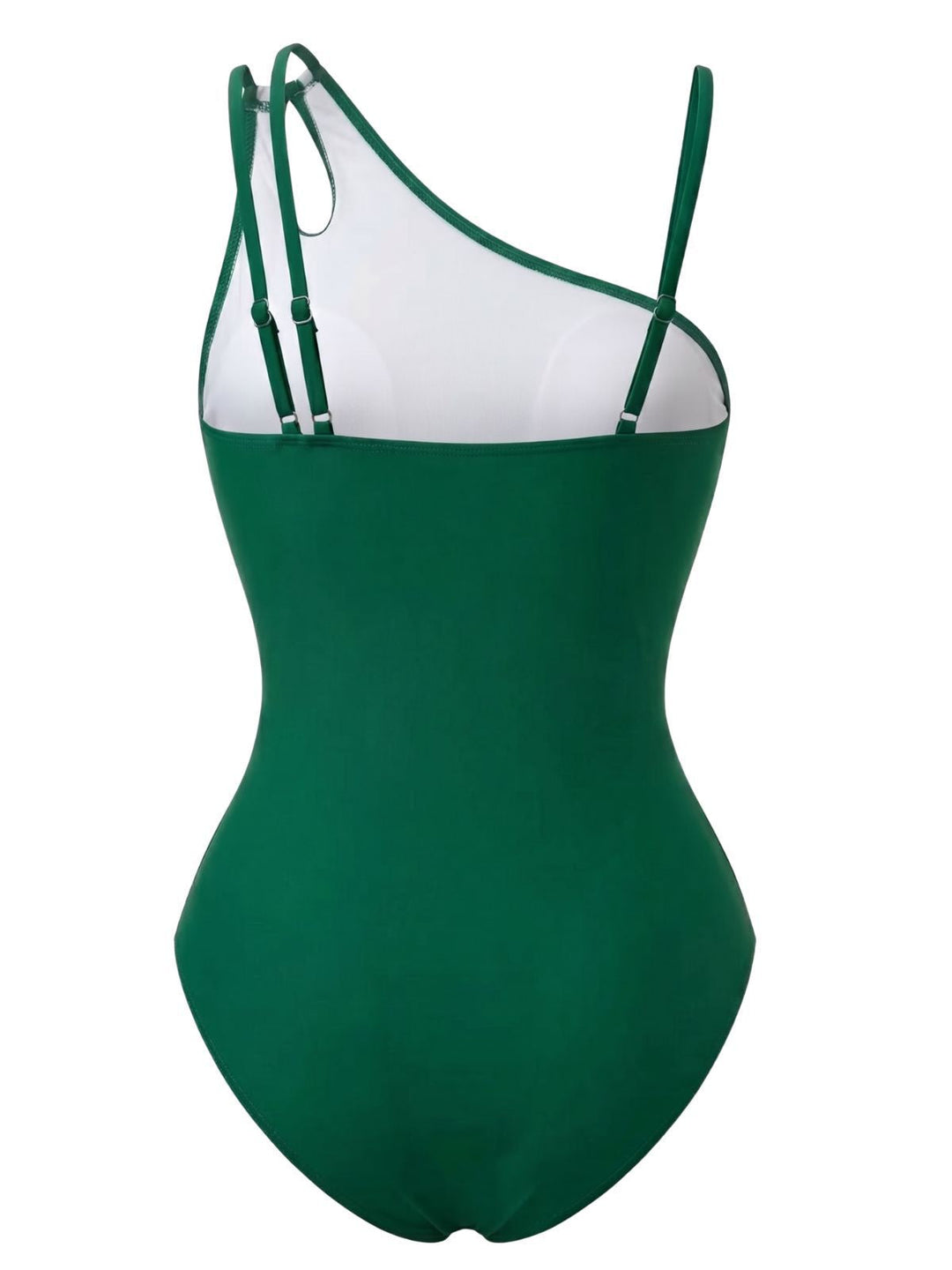 Colorblock Solid One-Shoulder Swimsuit, vintage swimsuit, swimwear - perfect for women who love vintage and retro fashion