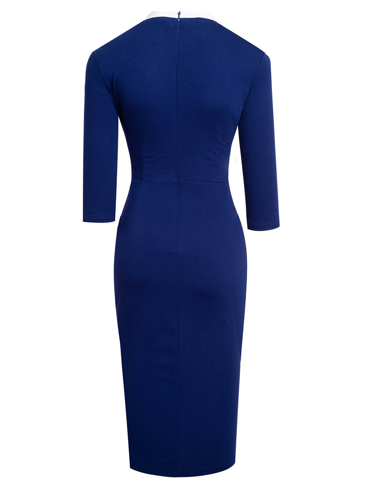 1960s Contrast Trim Bodycon Dress — a 1960s silhouette that turns sidewalks into runways